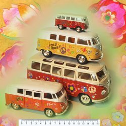 VW HIPPIEBUS model 1962 (small-l:5,5cm-gr�n)