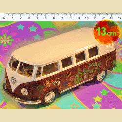 VW HIPPIEBUS model 1962 (mediumstor-l:13cm-brun)