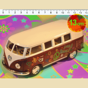 VW HIPPIEBUS model 1962 (mediumstor-l:13cm-brun)