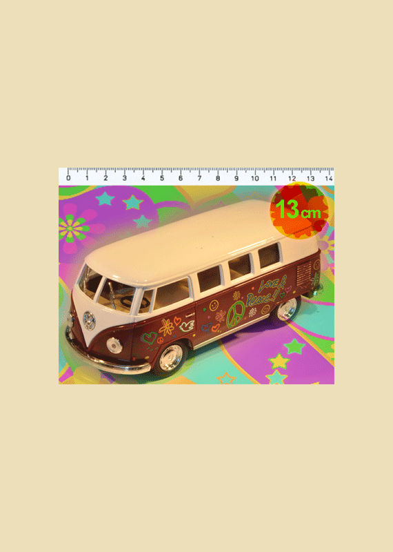 VW HIPPIEBUS model 1962 (mediumstor-l:13cm-brun)