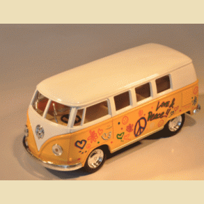 VW HIPPIEBUS model 1962 (mediumstor-l:13cm-gul