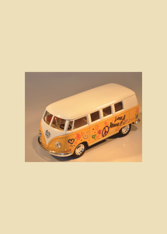VW HIPPIEBUS model 1962 (mediumstor-l:13cm-gul
