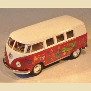 VW HIPPIEBUS model 1962 (mediumstor-l:13cm-r�d)