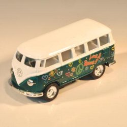VW HIPPIEBUS model 1962 (small-l:5,5cm-gr�n)