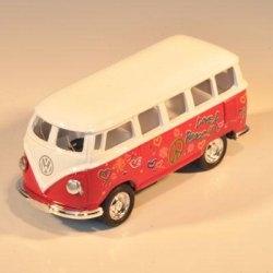VW HIPPIEBUS model 1962 (small-l:5,5cm-r�d)