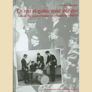 En r�d el-guitar med vibrator